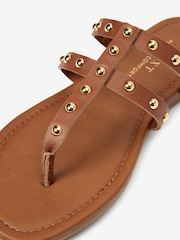 Rjava - Gladiatorski natikači z zakovicami Forever Comfort® - Slika 6 iz 6