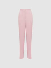 Reiss Pink Marina Petite Wide Leg Split Hem Trousers - Image 2 of 6