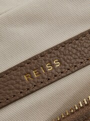 Reiss Taupe Cleo Leather Crossbody Camera Bag - Image 3 of 7