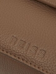 Reiss Taupe Cleo Leather Crossbody Camera Bag - Image 6 of 7