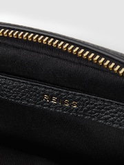 Reiss Black Cleo Leather Crossbody Camera Bag - Image 4 of 5