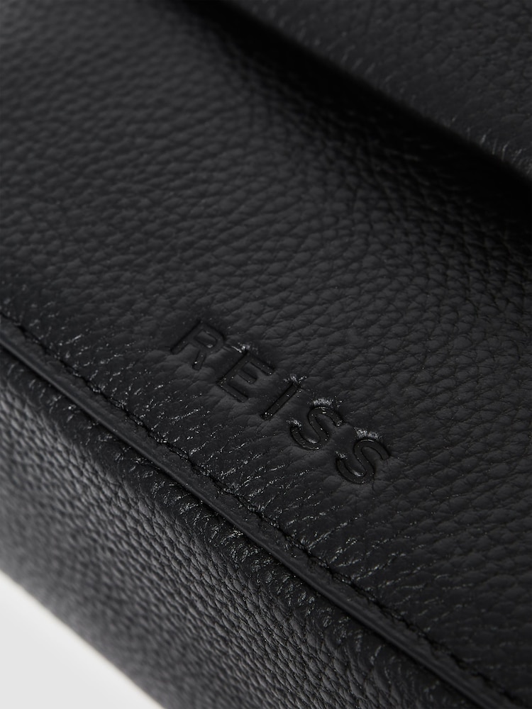Reiss Black Cleo Leather Crossbody Camera Bag - Image 5 of 5