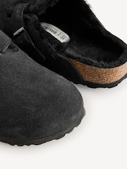Черный - Замшевые сабо Birkenstock Boston Shearling - Image 4 of 5