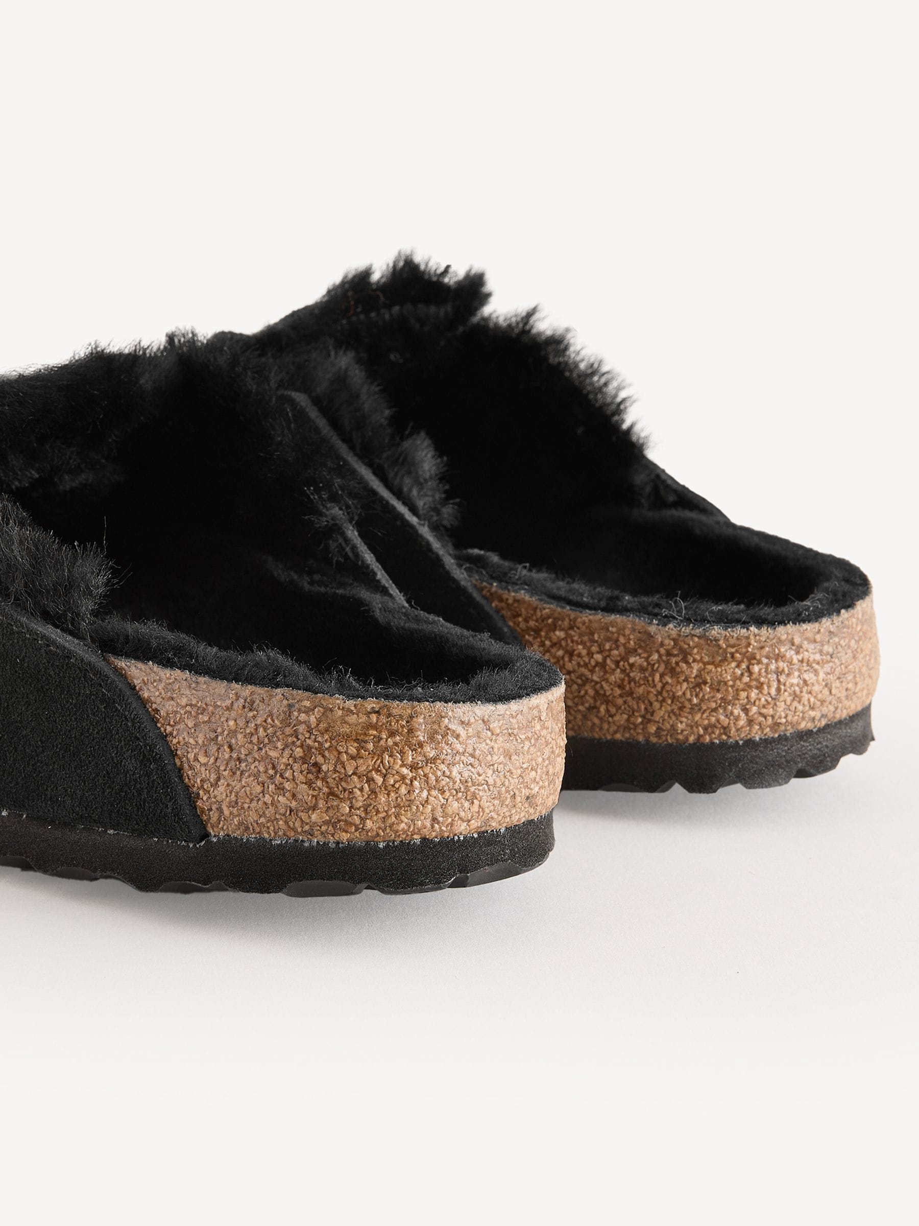 Buy Birkenstock Black Boston Shearling Suede Clogs from Next Germany