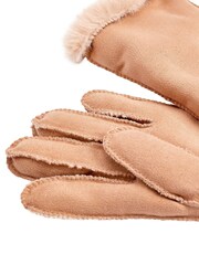 Camel Faux Suede Gloves (3-16yrs) - Image 2 of 3