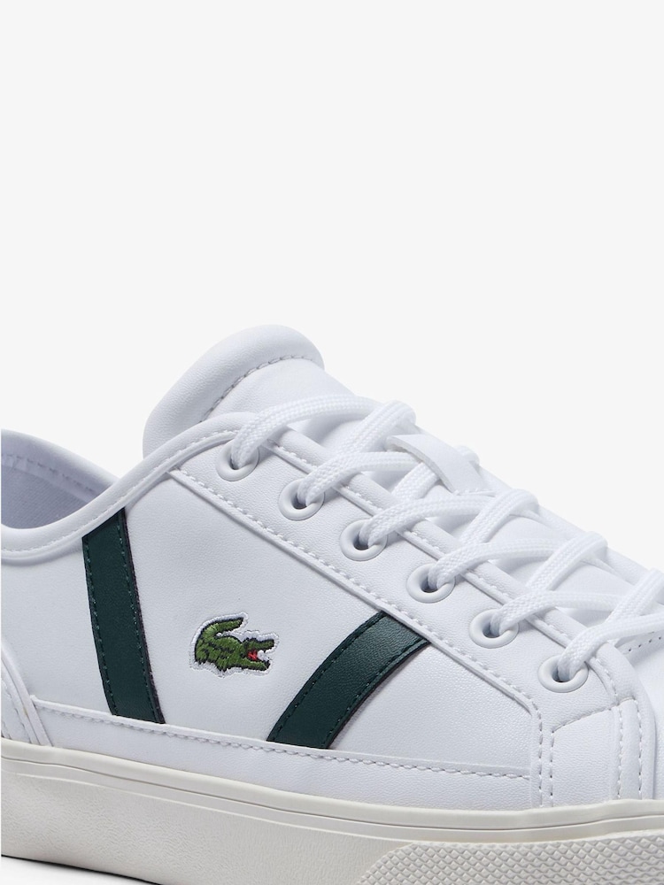 Lacoste White Sideline Pro Trainers - Image 6 of 6