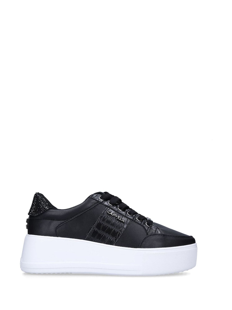 Czarny - Sznurowane buty sportowe Carvela Jive - Image 3 of 5