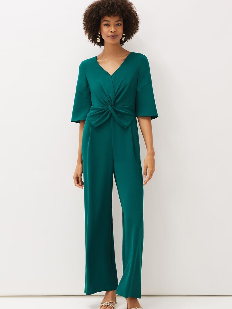 Phase Eight Green Layla Bow Jumpsuit - Image 1 of 6