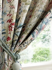 Laura Ashley White Pointon Fields Blackout Eyelet Curtains - Image 2 of 3