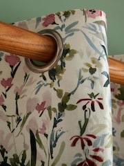Laura Ashley White Pointon Fields Blackout Eyelet Curtains - Image 3 of 3