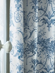 Laura Ashley Midnight Blue Tuileries Lined  Eyelet Curtains - Image 3 of 3