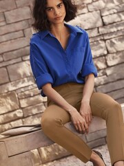 Camel Brown Tailored High Waisted Skinny Trousers - Image 1 of 5