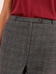 Grau kariert - Tailored Hose mit hohem Bund und schmalem Beinschnitt - Bild 3 von 5
