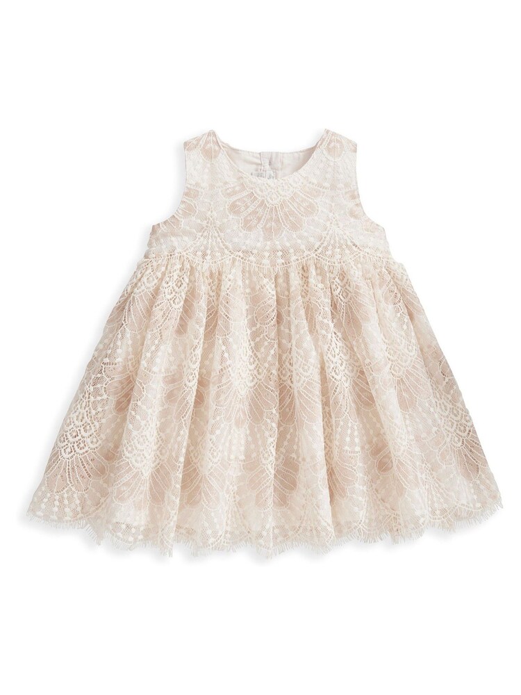 Mamas & Papas Pink Lace Tiered Dress - Image 2 of 3