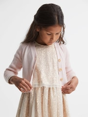 Pink - Reiss Abby Jr Strickjacke aus Kaschmirmischung - Bild 1 von 5