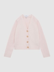 Pink - Reiss Abby Jr Strickjacke aus Kaschmirmischung - Bild 2 von 5