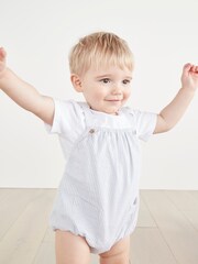 The White Company Grey Seersucker Bubble And T-Shirt Set - Image 1 of 5