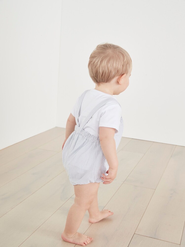 The White Company Grey Seersucker Bubble And T-Shirt Set - Image 2 of 5