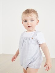 The White Company Grey Seersucker Bubble And T-Shirt Set - Image 3 of 5