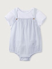 The White Company Grey Seersucker Bubble And T-Shirt Set - Image 4 of 5