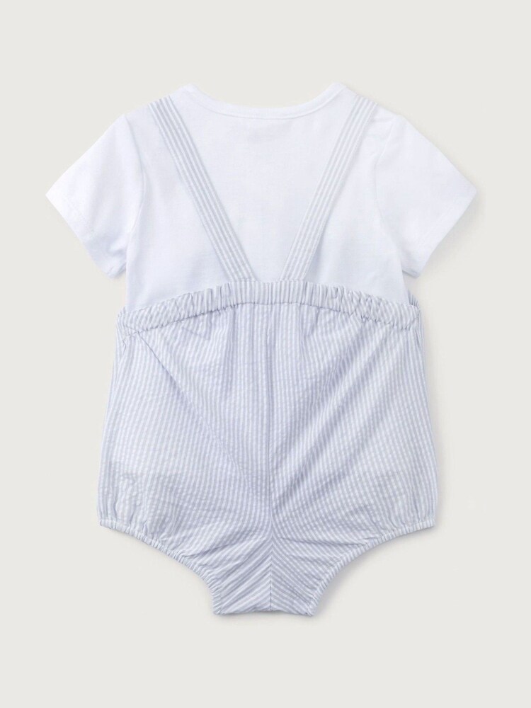 The White Company Grey Seersucker Bubble And T-Shirt Set - Image 5 of 5