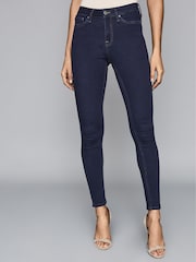 Reiss Indigo Lux Mid Rise Skinny Jeans - Image 3 of 6