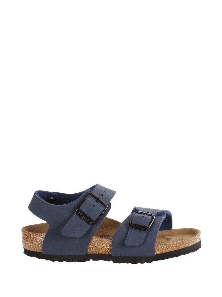 Birkenstock Navy Kids New York Birko Flor Sandals - Image 2 of 6