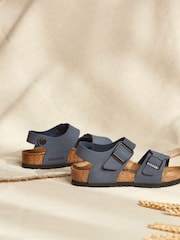 Birkenstock Navy Kids New York Birko Flor Sandals - Image 4 of 6