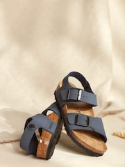 Birkenstock Navy Kids New York Birko Flor Sandals - Image 5 of 6