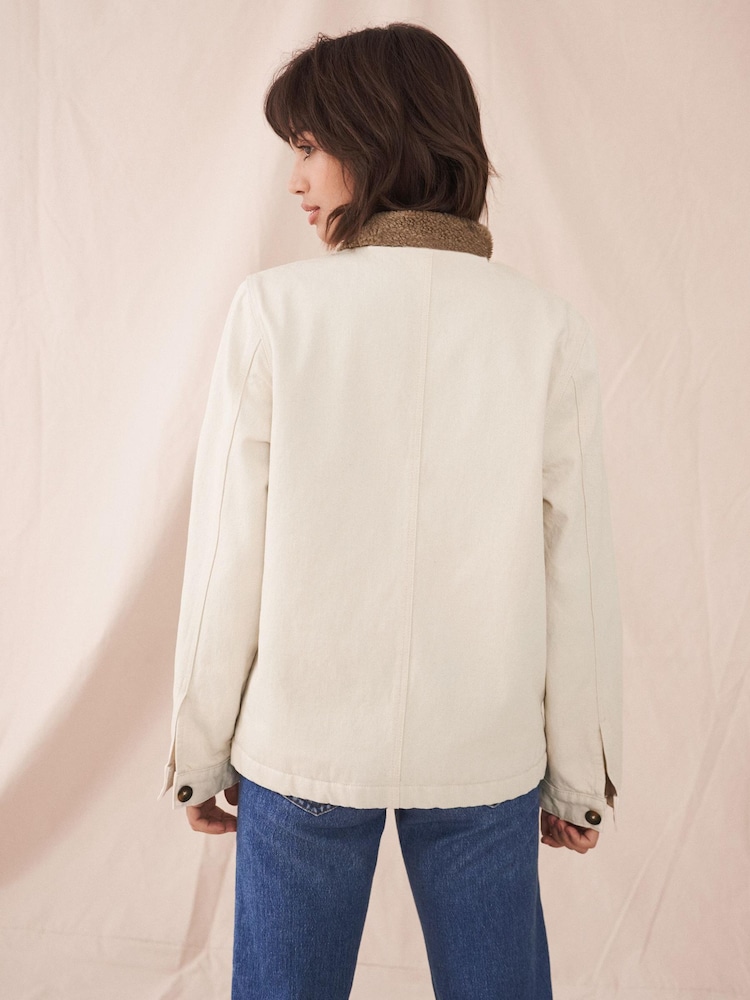 White Stuff Natural Harlow Borg Jacket - Image 2 of 6