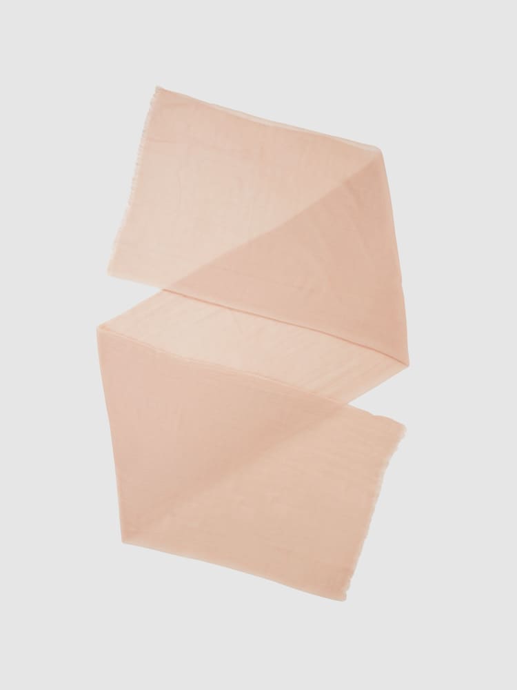 Reiss Blush Heidi Wool-Cashmere Lightweight Scarf - Image 1 of 4