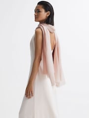 Reiss Blush Heidi Wool-Cashmere Lightweight Scarf - Image 2 of 4