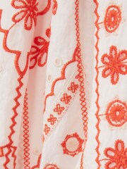 Reiss White Jade Junior Embroidered Dress - Image 6 of 6