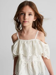 Reiss Ivory Cia Junior Lace Strappy Top - Image 1 of 6
