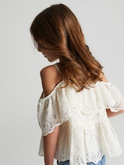 Reiss Ivory Cia Junior Lace Strappy Top - Image 5 of 6