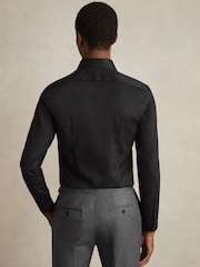 Reiss Black Storm Slim Fit Two-Fold Cotton Shirt - Image 4 of 9