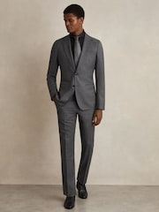 Reiss Black Storm Slim Fit Two-Fold Cotton Shirt - Image 6 of 9