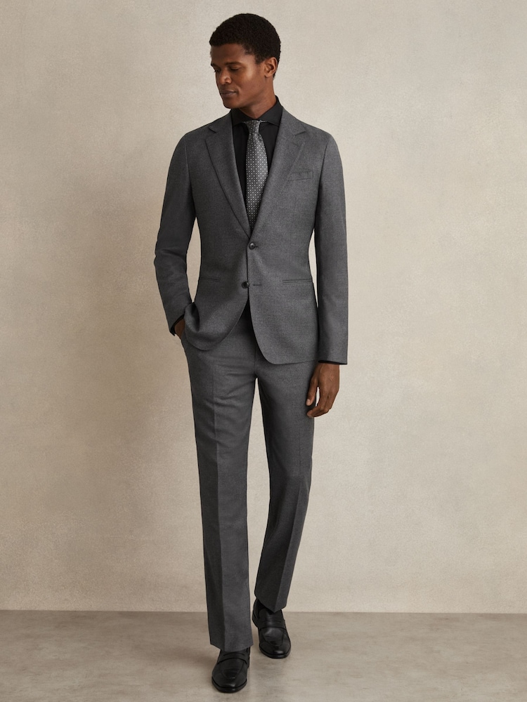 Reiss Black Storm Slim Fit Two-Fold Cotton Shirt - Image 6 of 9