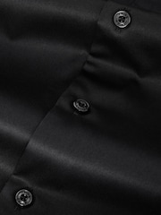 Reiss Black Storm Slim Fit Two-Fold Cotton Shirt - Image 7 of 9