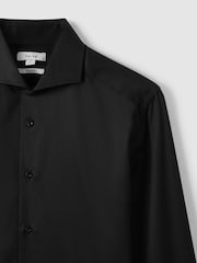 Reiss Black Storm Slim Fit Two-Fold Cotton Shirt - Image 9 of 9