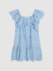 Reiss Blue Sia Jr Lace Mini Dress - Image 2 of 7