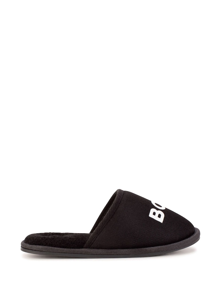 Czarny - BOSS Logo Slippers - Image 1 of 7