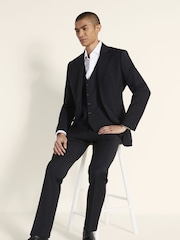 MOSS Performance Tailored Fit Black Suit: Jacket - Image 4 of 5