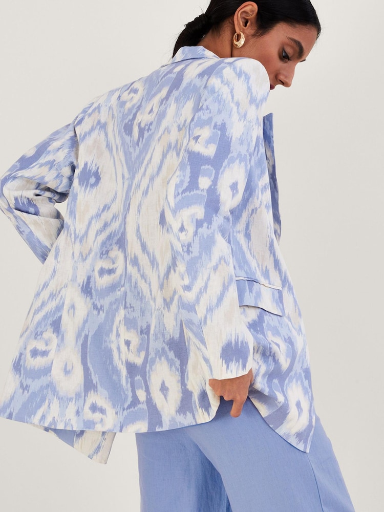 Monsoon Blue Peggy Linen Blazer - Image 2 of 4