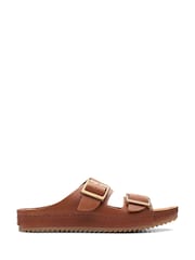 Clarks Natural Leather Brookleigh Sun Sandals - Image 1 of 7