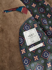 Brown Slim Fit Corduroy Formal Jacket - Image 7 of 10