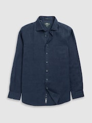 Rodd & Gunn Dark Blue Coromandel Sports Fit Shirt - Image 3 of 4