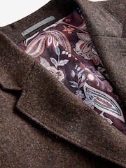 Brown Signature Moons British Wool Textured Blazer With Elbow Patches - Image 10 of 14