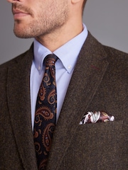 Brown Signature Moons British Wool Textured Blazer With Elbow Patches - Image 2 of 14