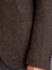 Brown Signature Moons British Wool Textured Blazer With Elbow Patches - Image 7 of 14